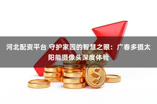 河北配资平台 守护家园的智慧之眼：广春多摄太阳能摄像头深度体验