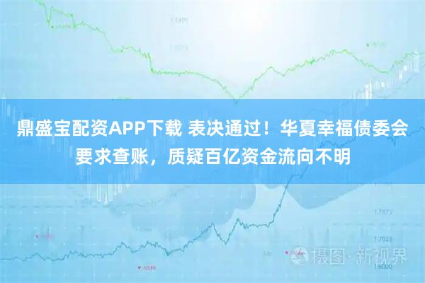 鼎盛宝配资APP下载 表决通过！华夏幸福债委会要求查账，质疑百亿资金流向不明